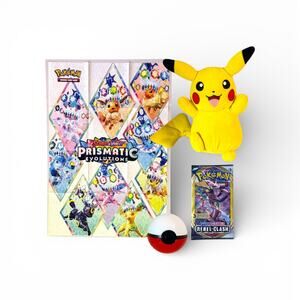 Pokemon Pikachu Plush Card Poster Gift Set Pokeball Cards Bundle Easter Gift